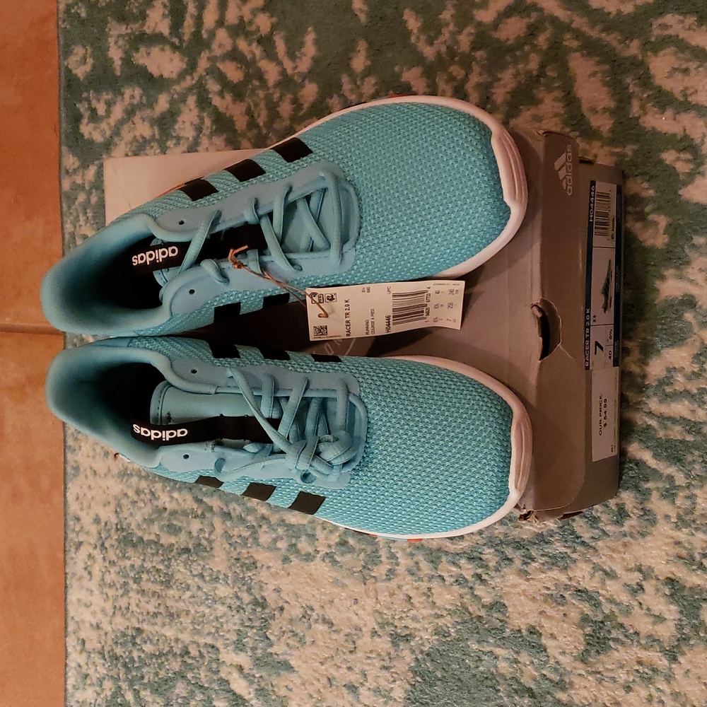 adidas ®️ NEW 💚Aqua/Blk/Orange  RACER TR 2.0 💚 7M